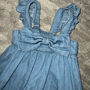 Baby girl blue Jean Ruffle Butts dress denim